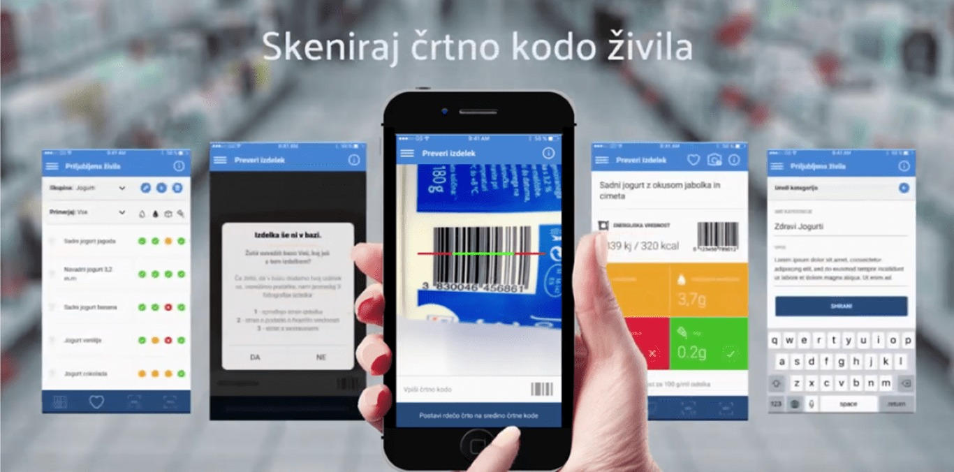 Mobilna aplikacija Veš, kaj ješ?!