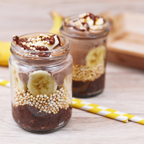 Čokoladni chia puding v kozarcu