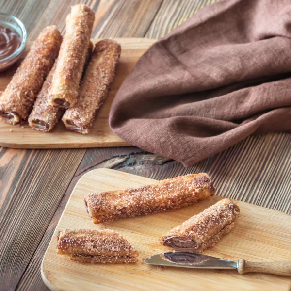 Cimetove toast rolice z nutelo